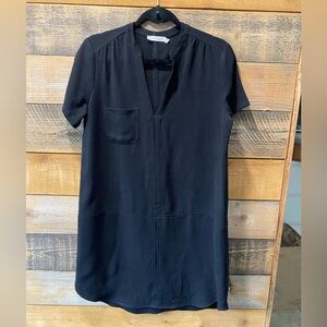 Lush Hailey Crepe Shirt Dress in Black Size M